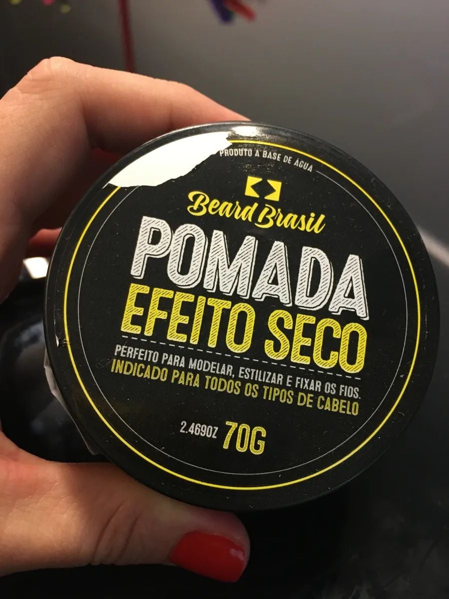 Pomada para Cabelo Masculino - Efeito Seco - Beard Brasil (cheiro Suave ...