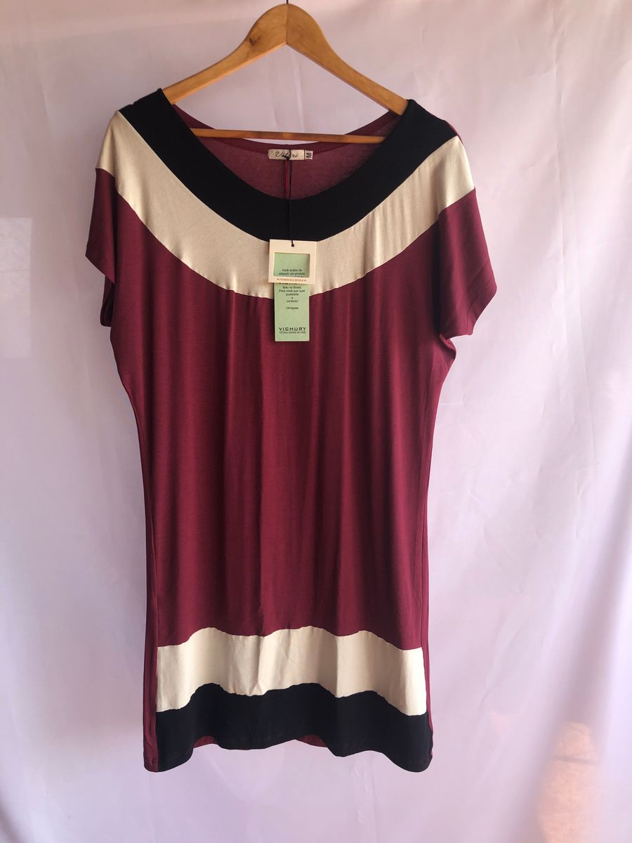 Ponta de Estoque - Vestido em Viscose Lindo de Viver, Vestido Feminino  Vittri Nunca Usado 45762550