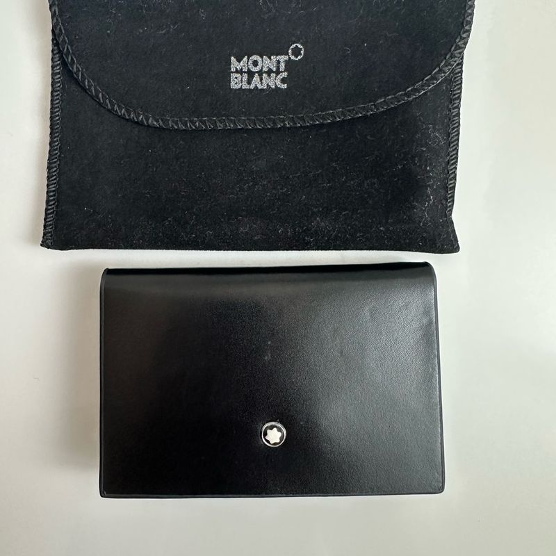 Porta-Cartões Montblanc Platinum Collection - Couro Preto