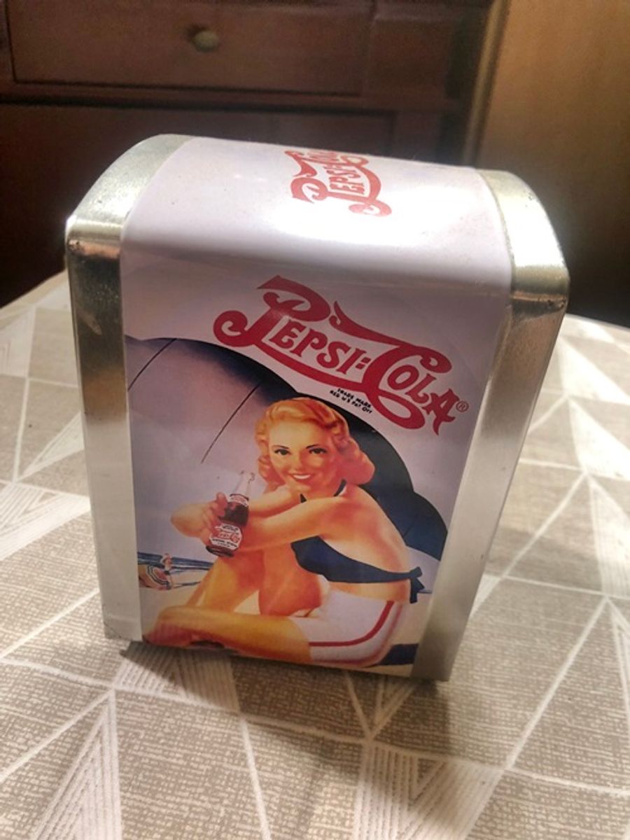 Porta Guardanapos Retrô Pepsi-Cola em Metal | Pepsi-Cola Nunca