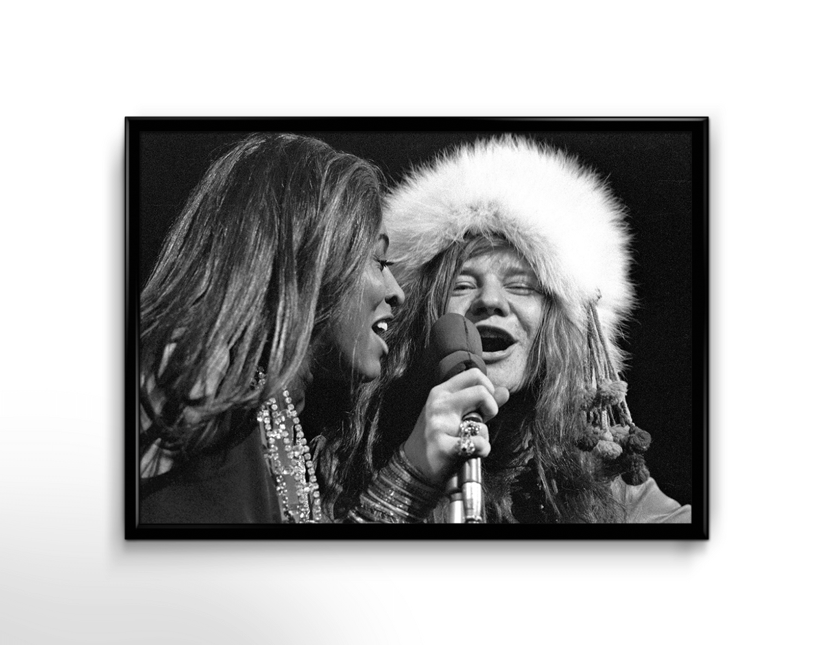 Pôster Fotográfico Vintage Tina Turner e Janis Joplin 1968 Item