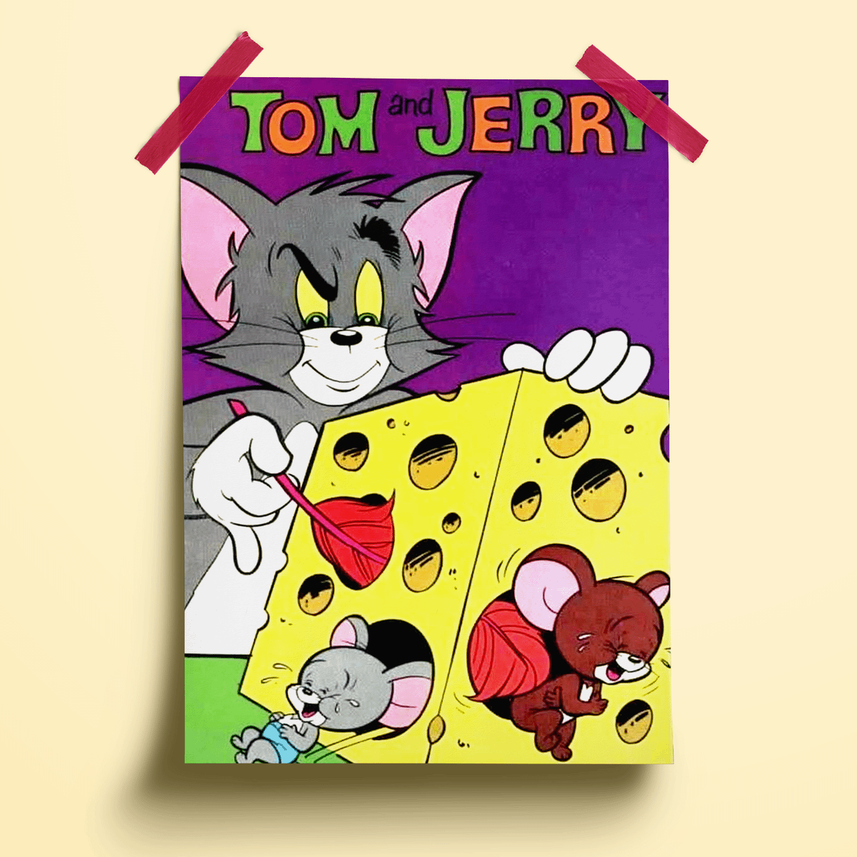 Pôster Ilustrativo Decorativo | Tom e Jerry | Vintage Comics | Item de ...