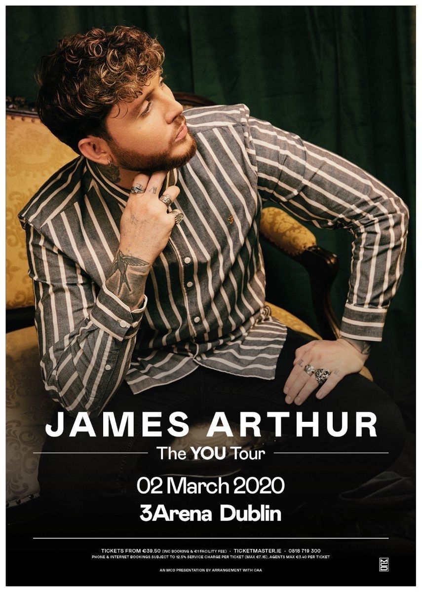 Pôster James Arthur Tour Artdecor 33 Cm X 48 Cm Item de