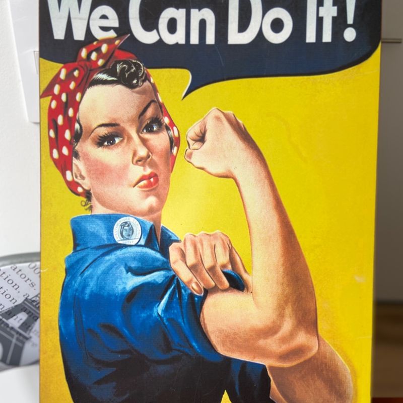 Poster Vintage Rosie Riveter, em Mdf, Usado