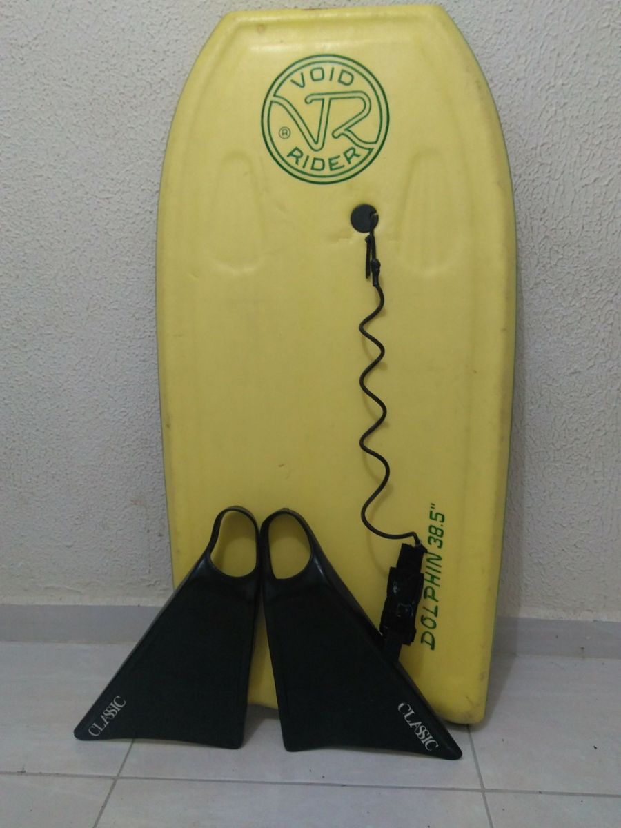 Prancha Bodyboard Void Rider 38,5" + Pe de Pato Classic Fins Medium (40