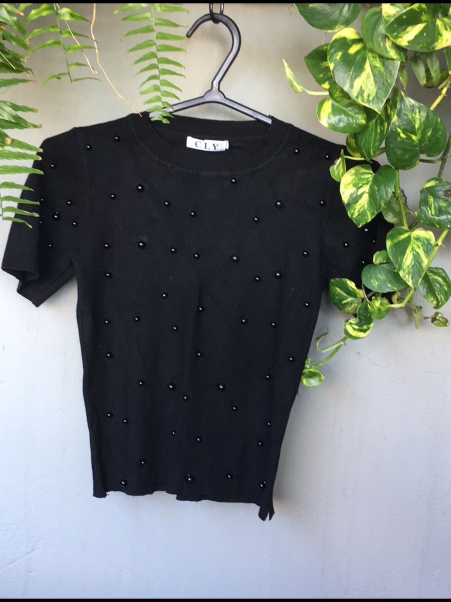 pretinha bordada - blusas cly
