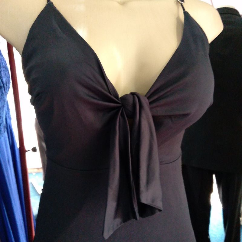 Pretinho Nada Básico, Vestido Feminino Feito A Mao Usado 84089330