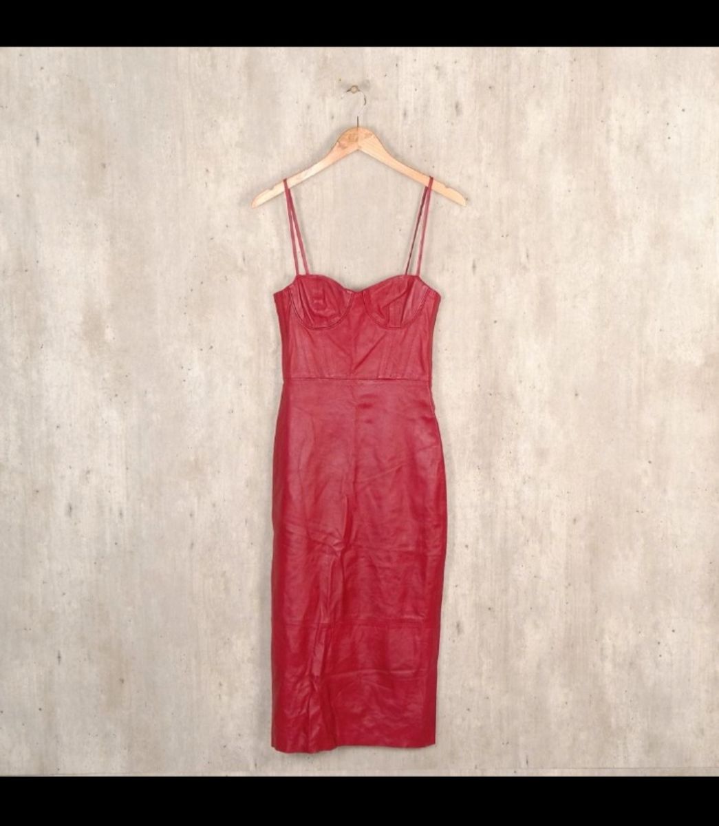 vestido de couro animale