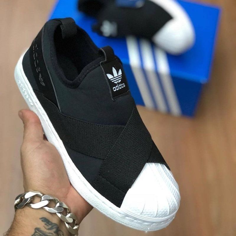 Adidas slip on feminino 2024 preto