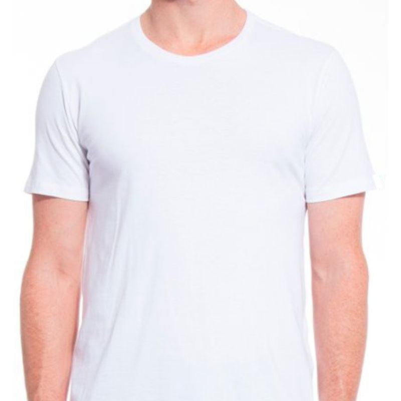 Camiseta Regata Lisa Masculina 100% Algodão 30.1 Branco - Branco
