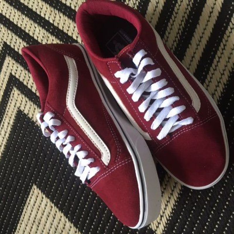 Tenis Vans Old Skool Tradicional Bordô Retro Feminino Masculino Promoção