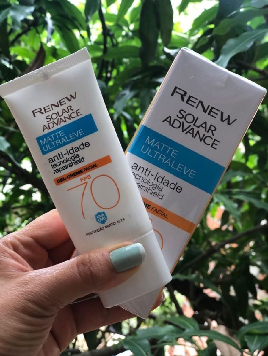 Resenha] Protetor Facial Renew Solar FPS 70