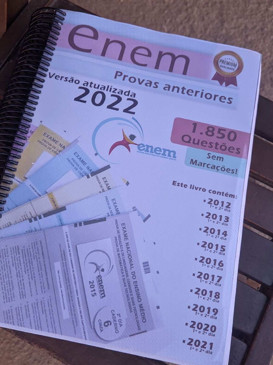 Provas Anteriores Do Enem 2012 A 2021 + Gabaritos. | Item De Papelaria ...