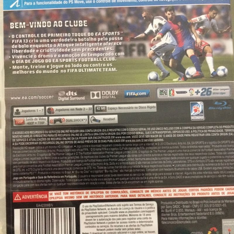 Jogo Fifa 13 para Ps3 | Jogo de Videogame Play Station Usado 81234633 |  enjoei