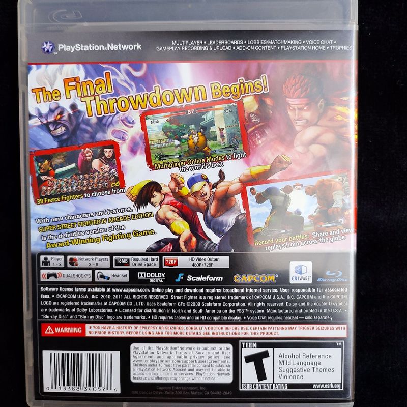 Jogo Super Street Fighter IV: Arcade Edition - PS3 - Loja Sport Games