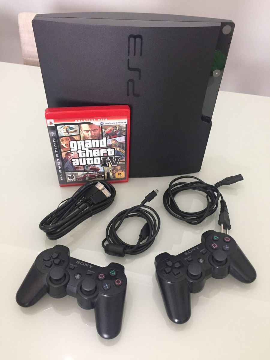 Ps3 Super Slim Desbloqueado No Hen 232gb com 2 Controles