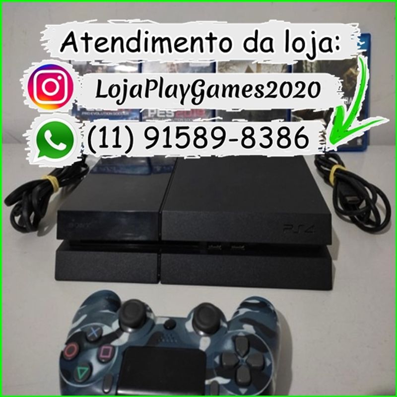 Playstation 4 (ps4 Pro) 1tb Acompanha Jogos e Dois Controles | Console de  Videogame Sony Usado 87705972 | enjoei