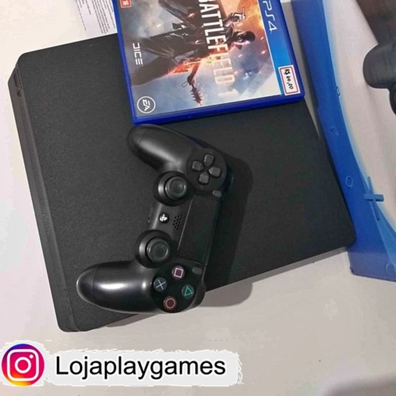 Ps4 Slim 500gb Prata Seminovo + 2 Jogos Garantia E Nota