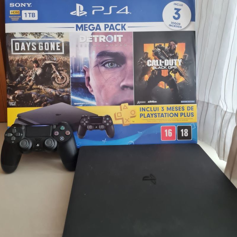 🔥SUPER PROMOÇÃO 🔥PS4 SLIM 1 TB 1 CONTROLE 3 JOGOS