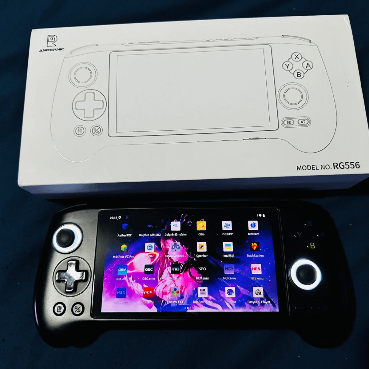 anbernic RG556 中古 Videogame Portátil Anbernic Rg556 Na Caixa 128gb de Memoria + Case