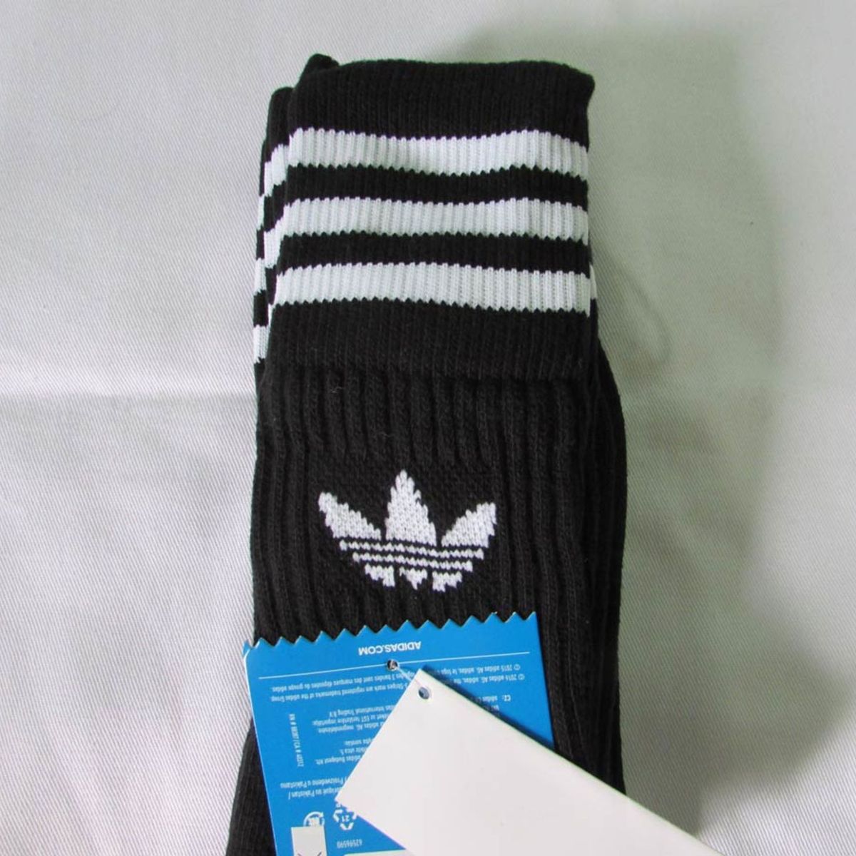 meia adidas originals solid crew preta