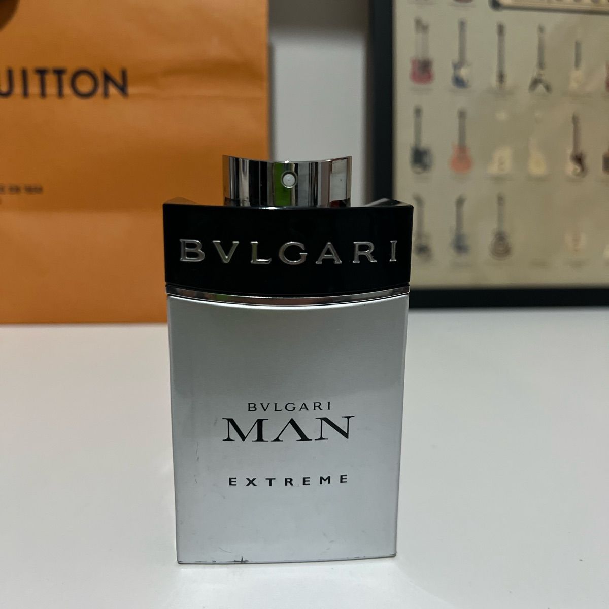Frasco de Perfume Bvlgari Man Extreme 100ml Vidro Embalagem