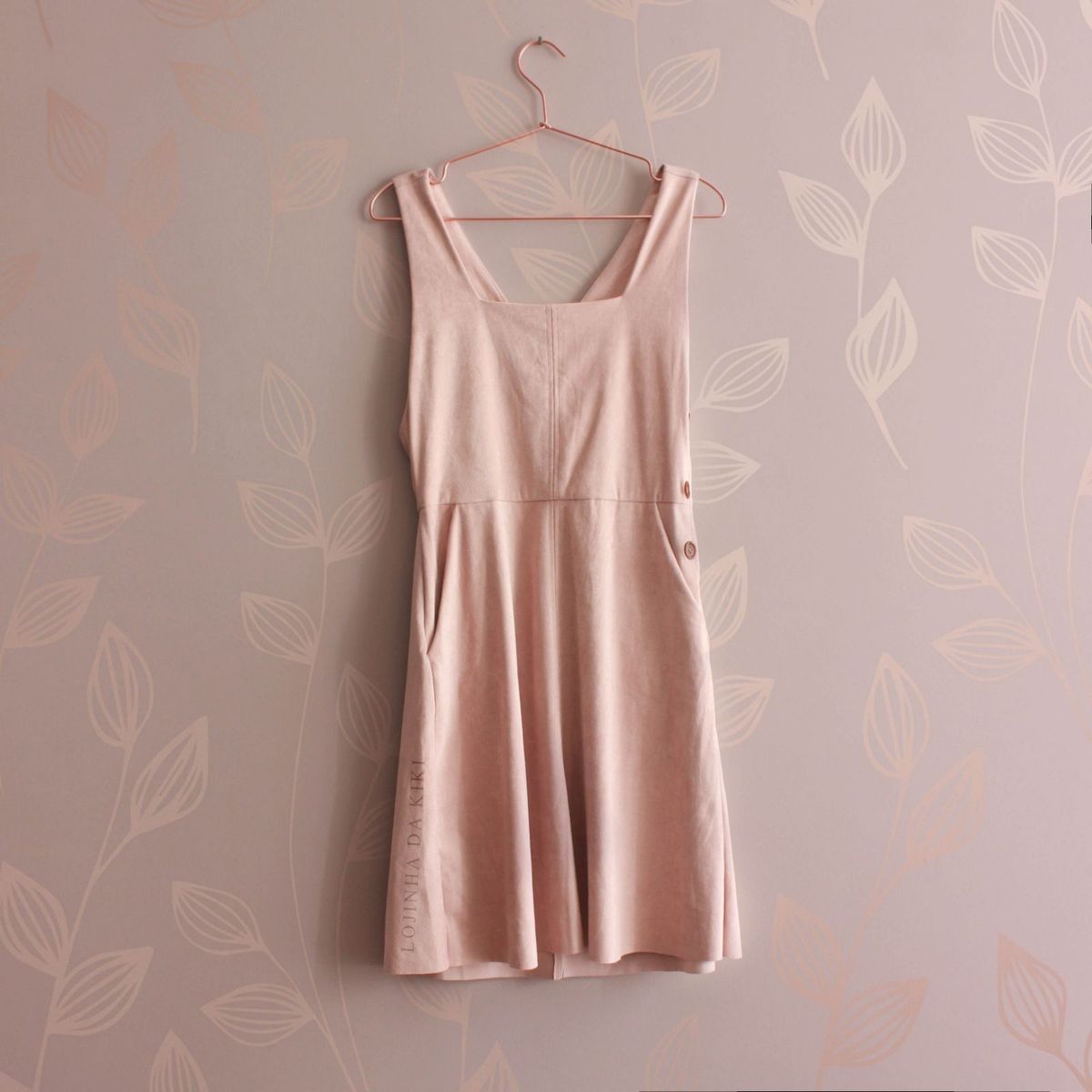 vestido suede rosa