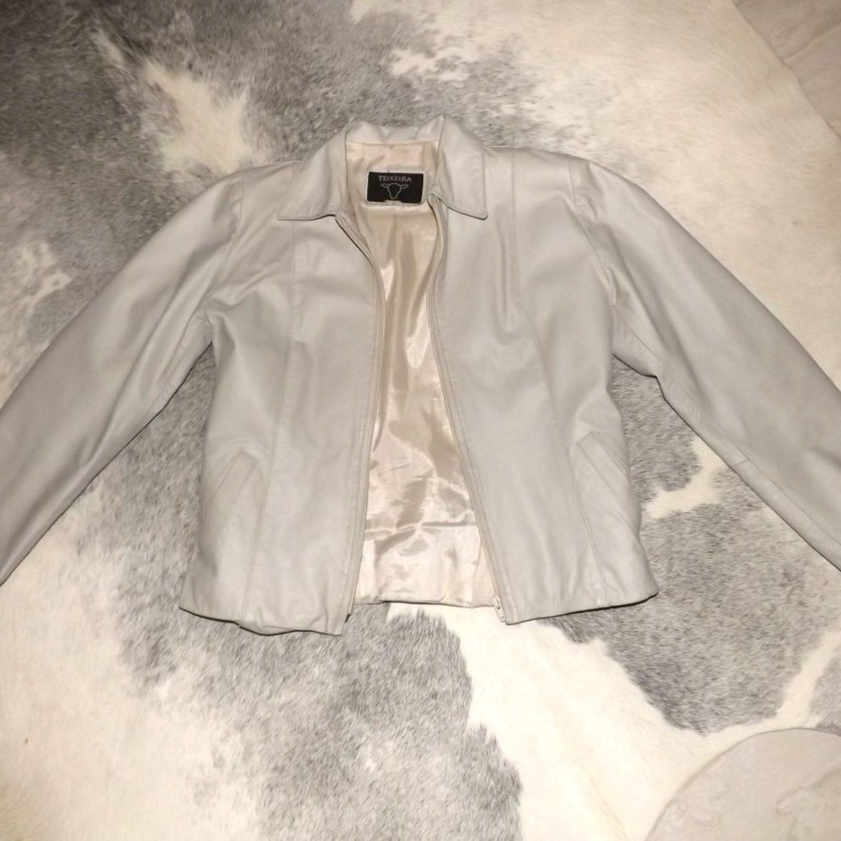 jaqueta de couro teixeira