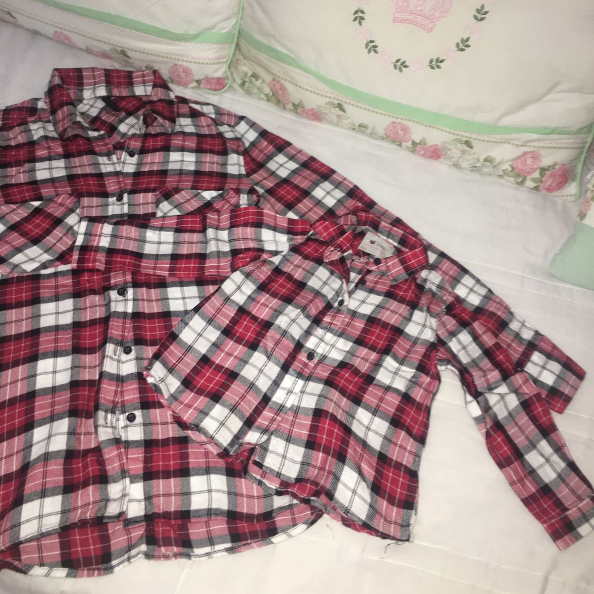 camisa xadrez feminina mae e filha