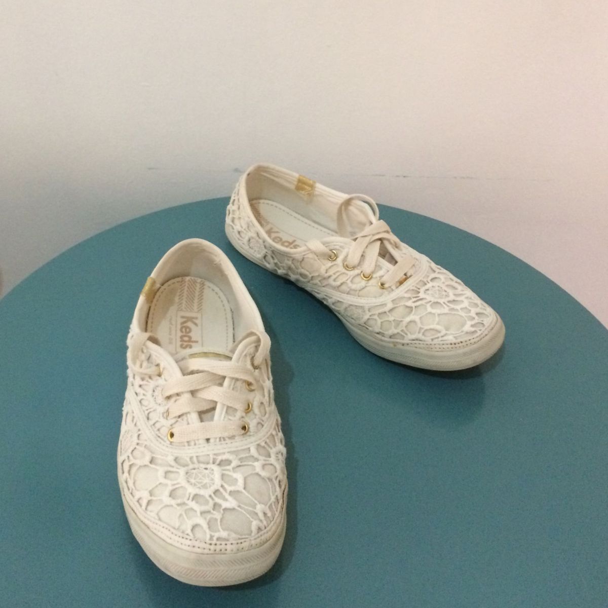 keds branco renda