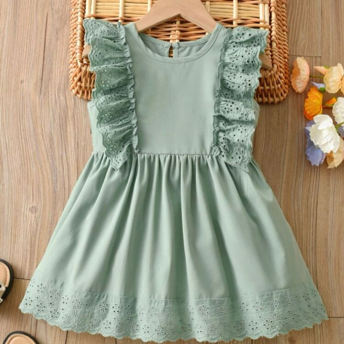 Vestido Verde Menta Fofo, Roupa Infantil para Menina Shein Nunca Usado  87067865
