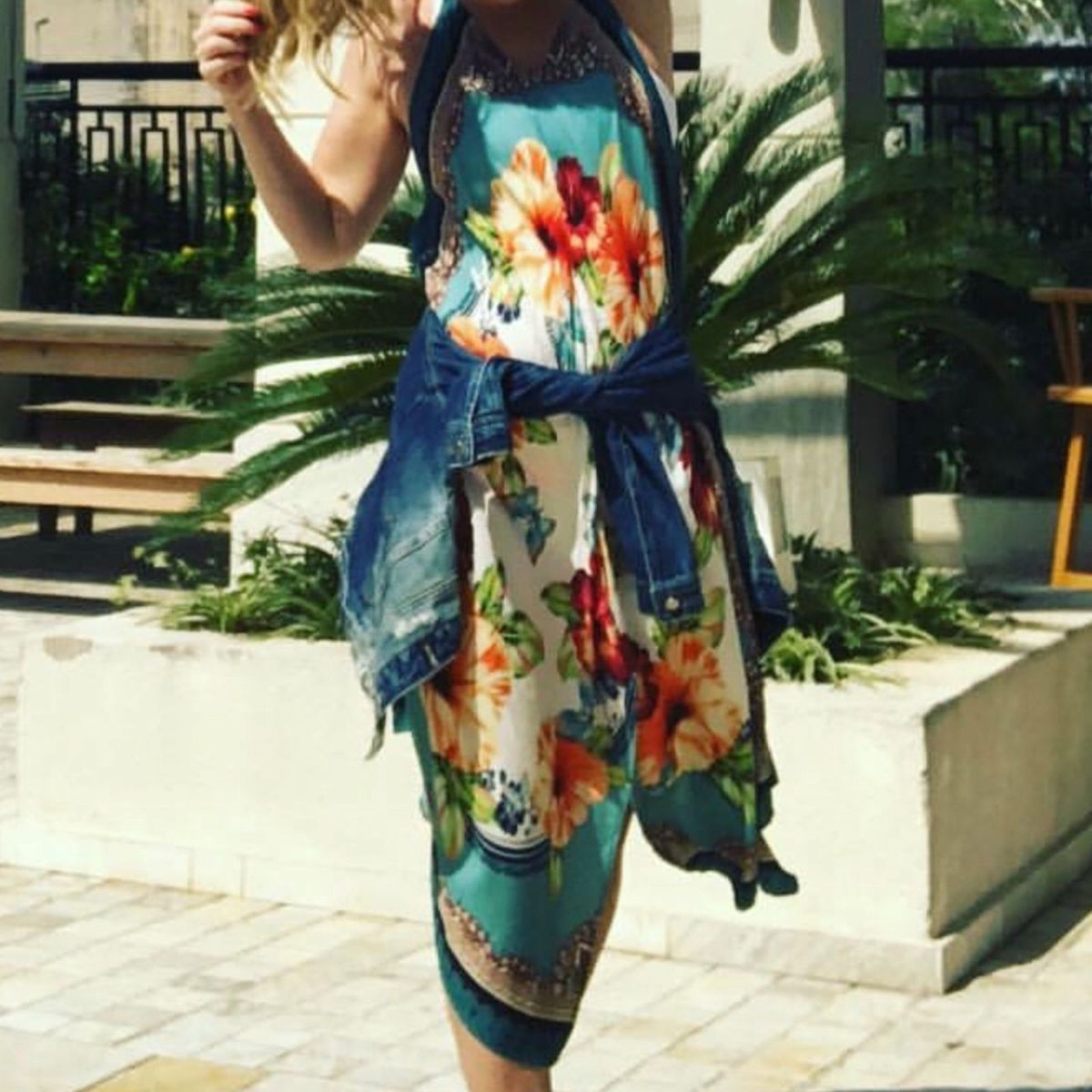 vestido lenco cha de hibisco