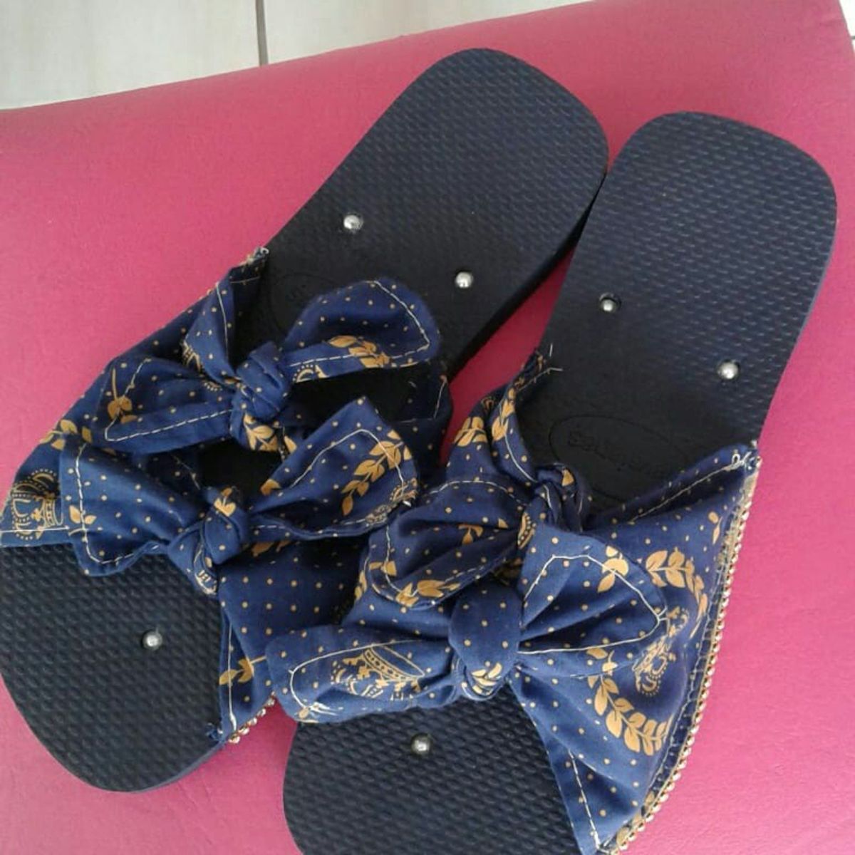 rasteirinha havaianas tecido