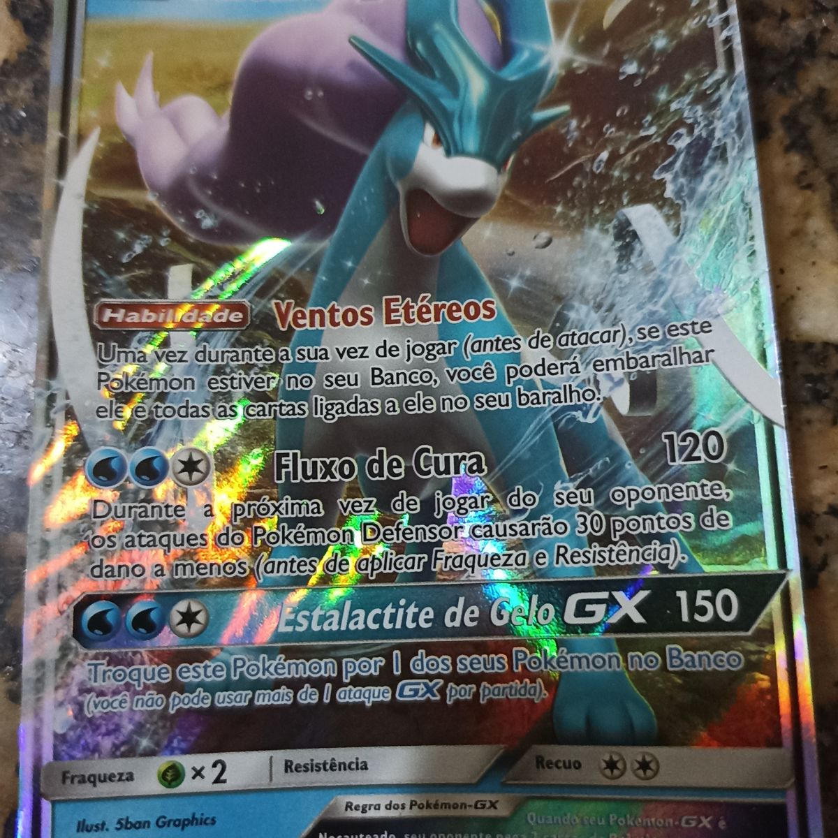 Carta Pokémon Lendário Suicune Gx Trovões Perdidos em Promoção na