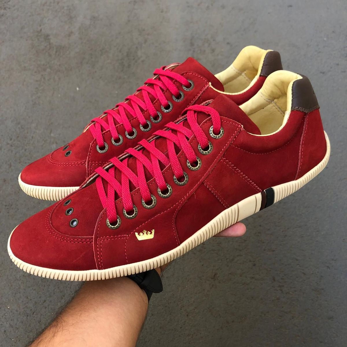 sapatênis vermelho masculino