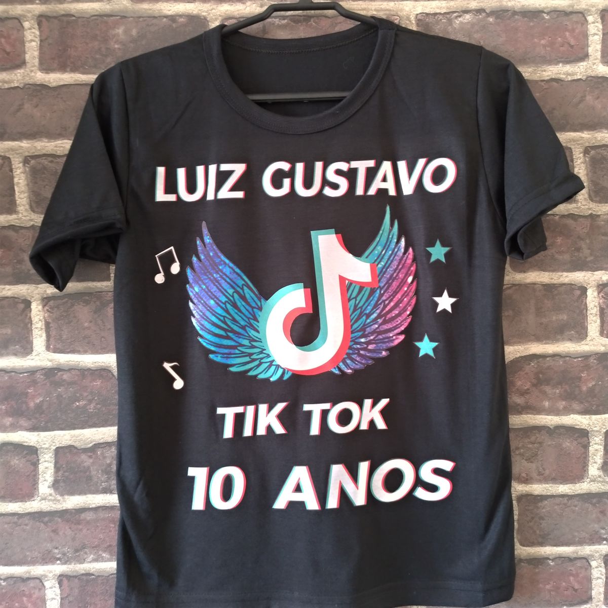 Camiseta Aniversario Tiktok Nome e Idade a Sua Escolha Roupa Infantil para Menino Nunca Usado 64556666 enjoei