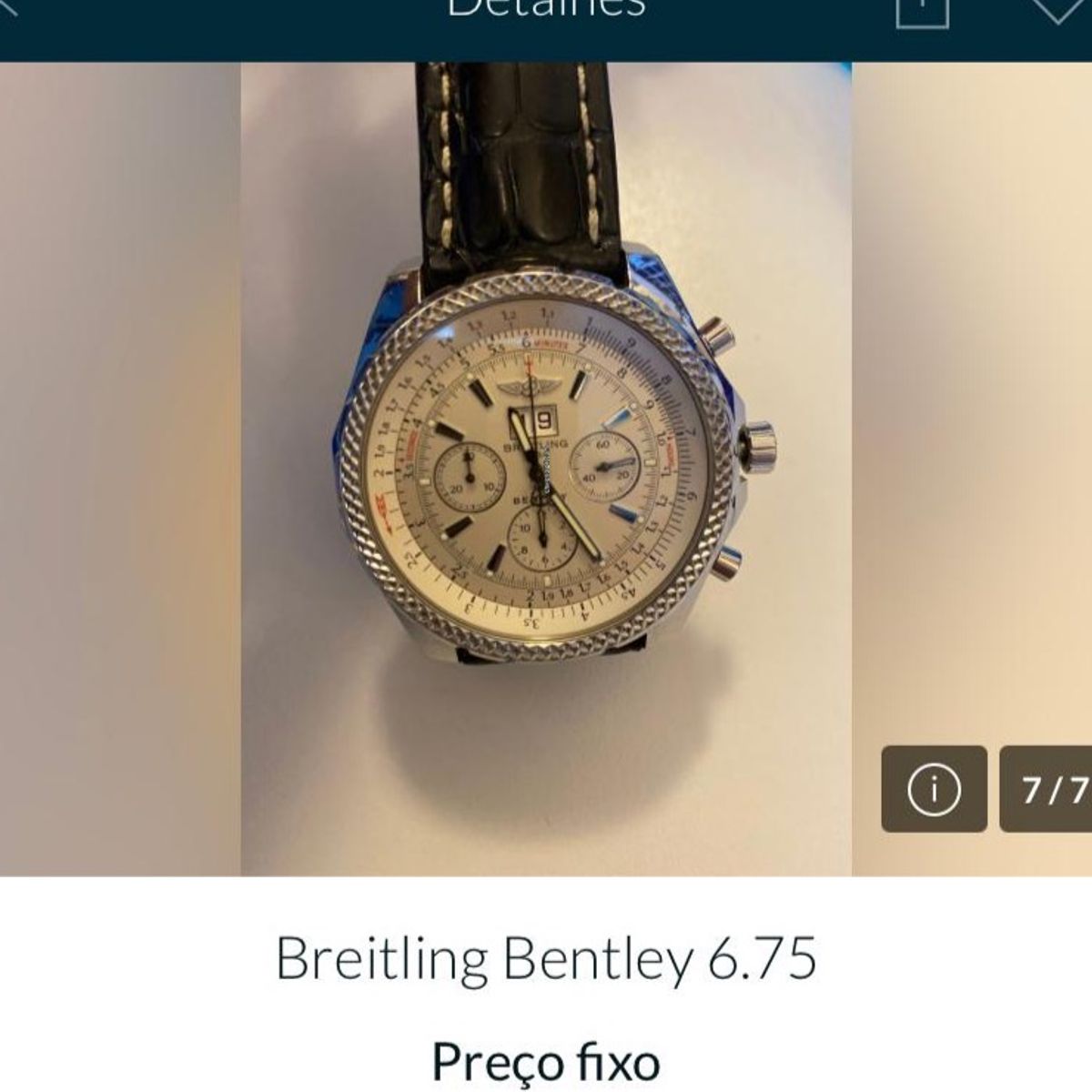 Relógio Breitling Bentley 6.75 Original | Breitling Usado 58012708