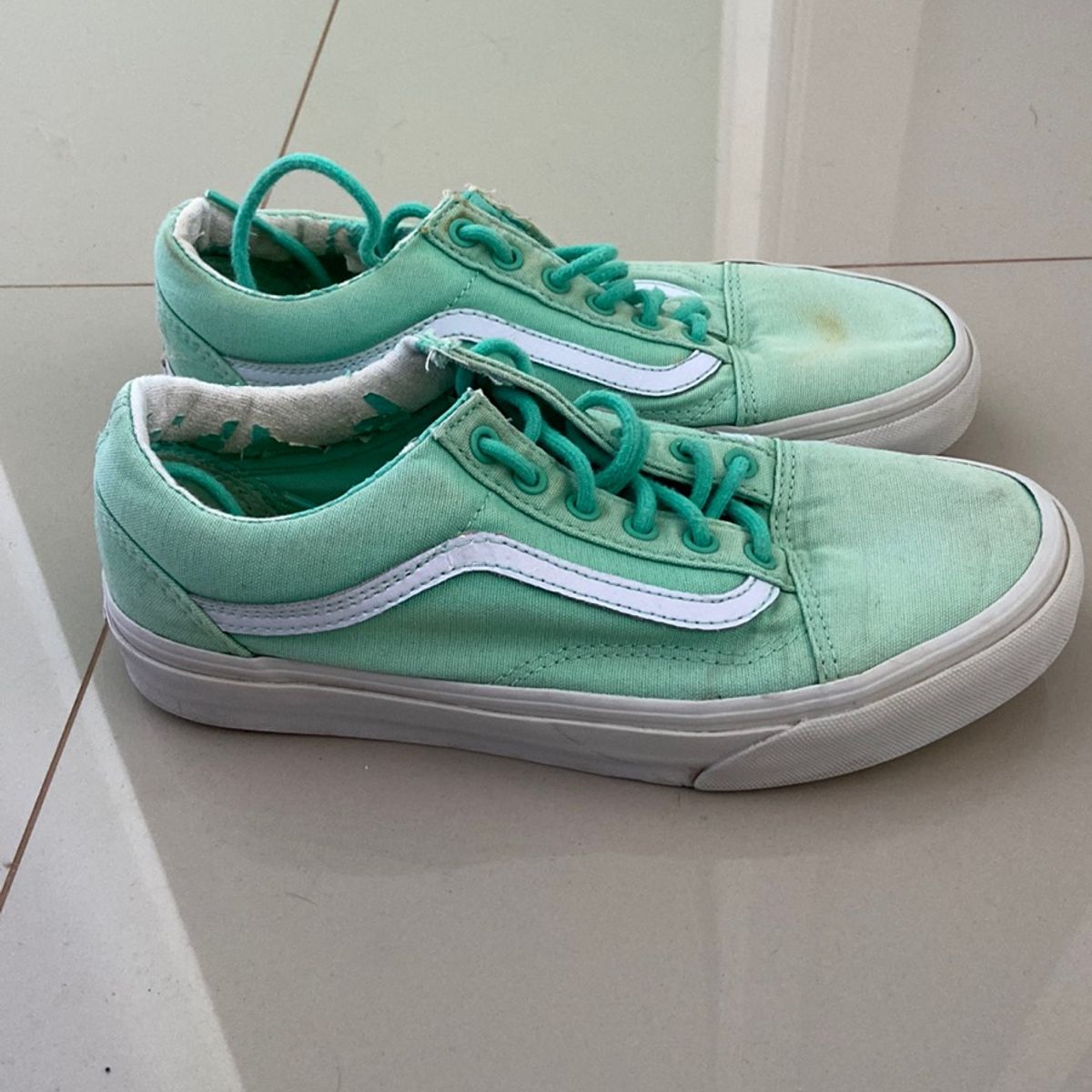 Tênis vans hot sale verde água