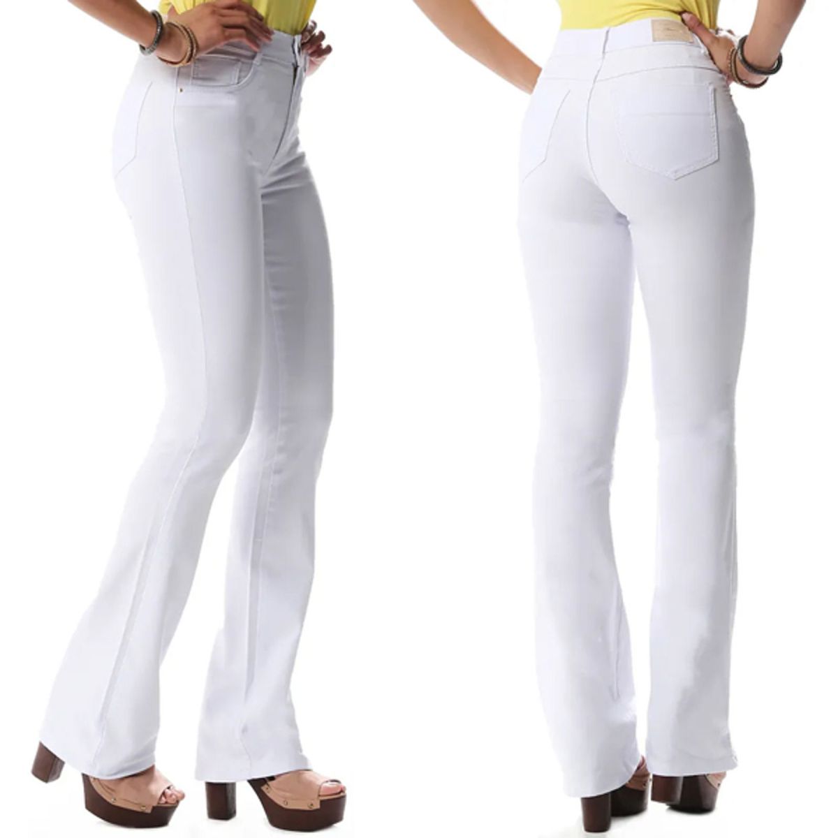 calca jeans feminina branca