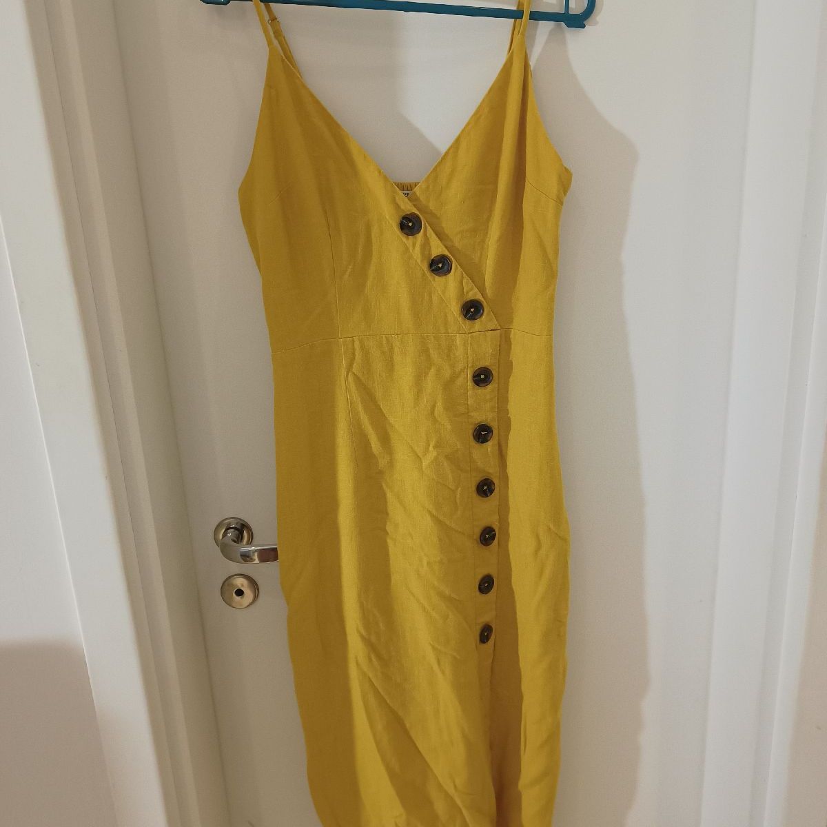 Lindo Vestido Amarelo de Linho Forever 21, Vestido Feminino Forever 21  Usado 83395268