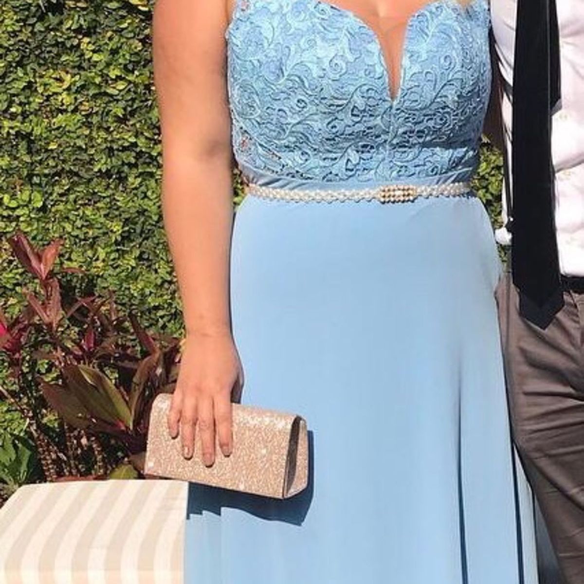 vestido de madrinha de casamento azul bebê