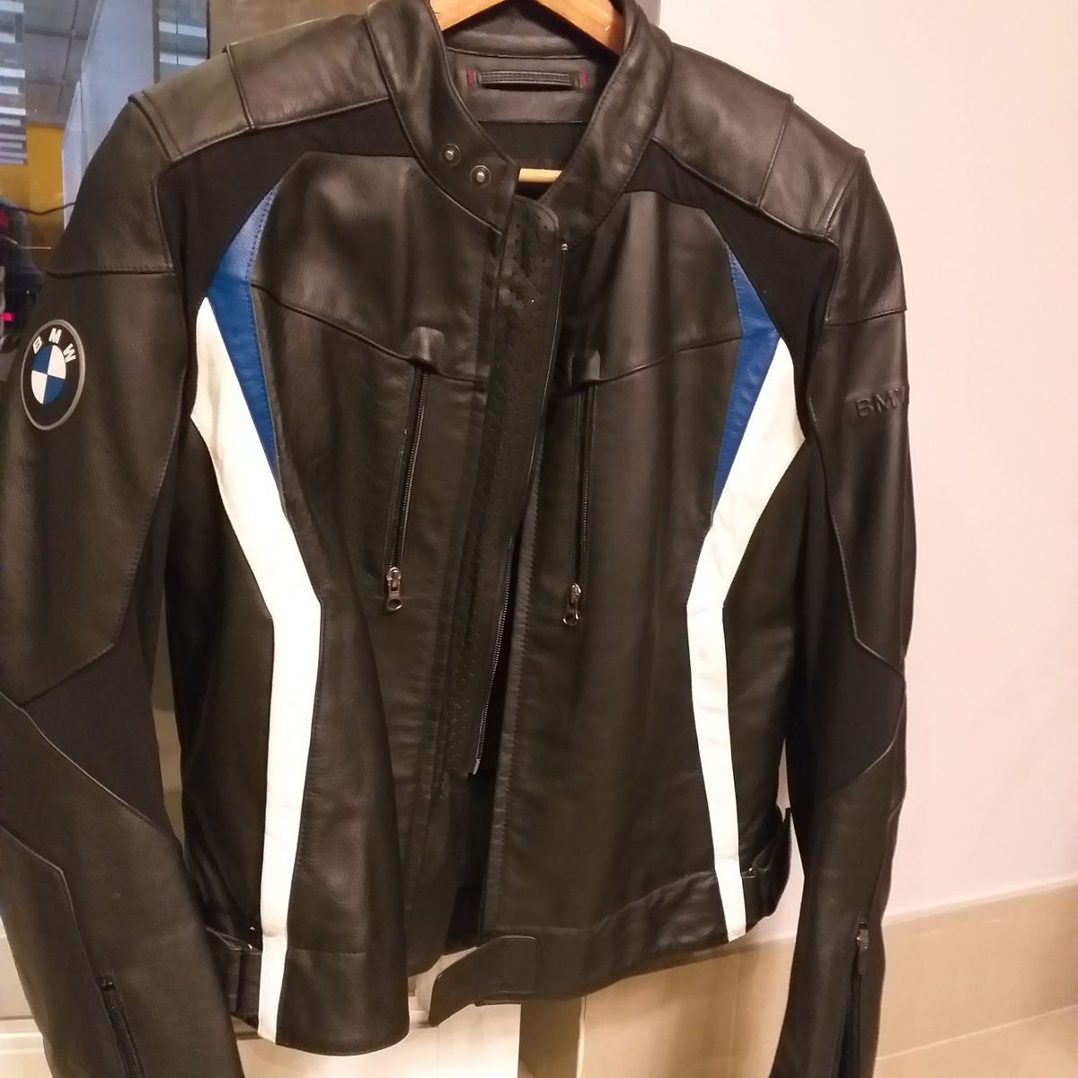 jaqueta de couro retalho masculina