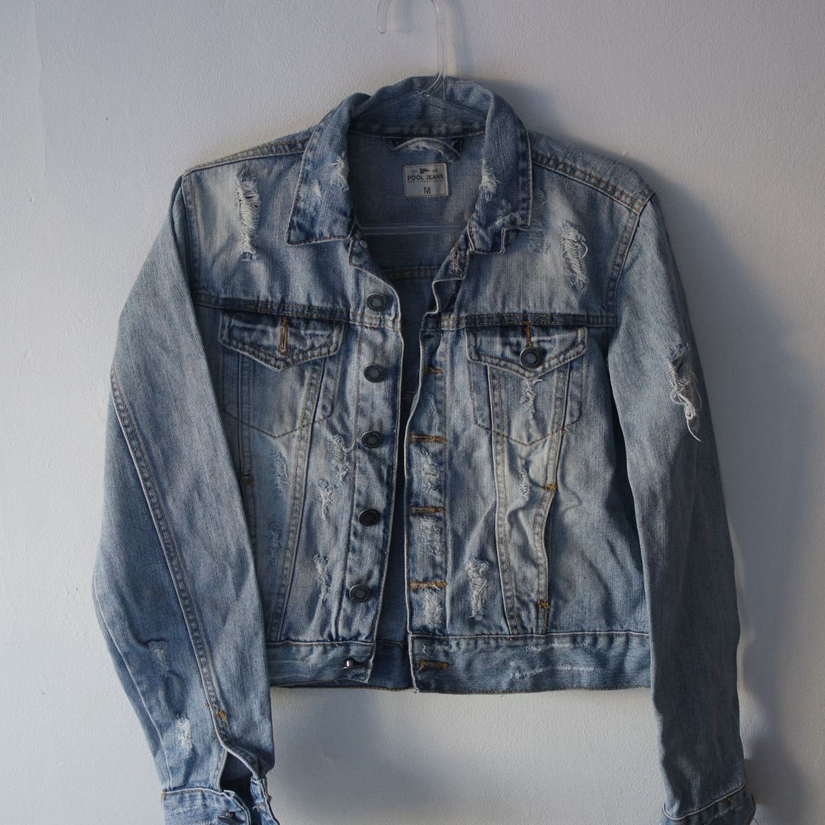 jaqueta jeans destroyed riachuelo