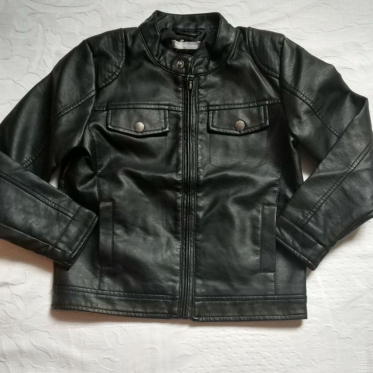 jaqueta de couro infantil masculina hering