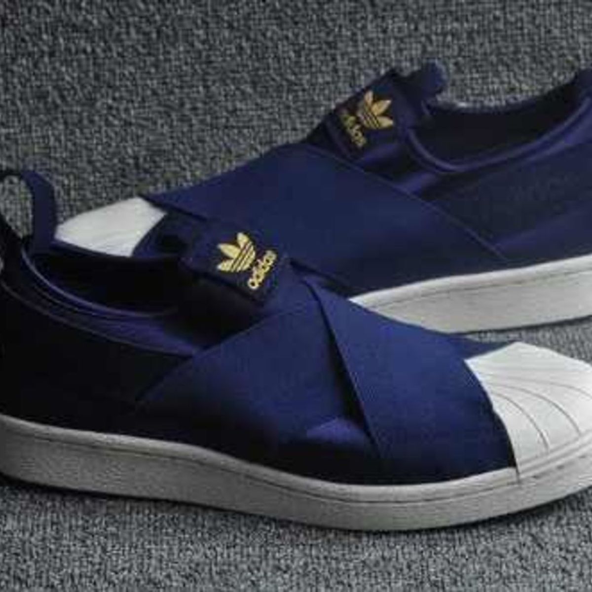 adidas superstar slip on azul