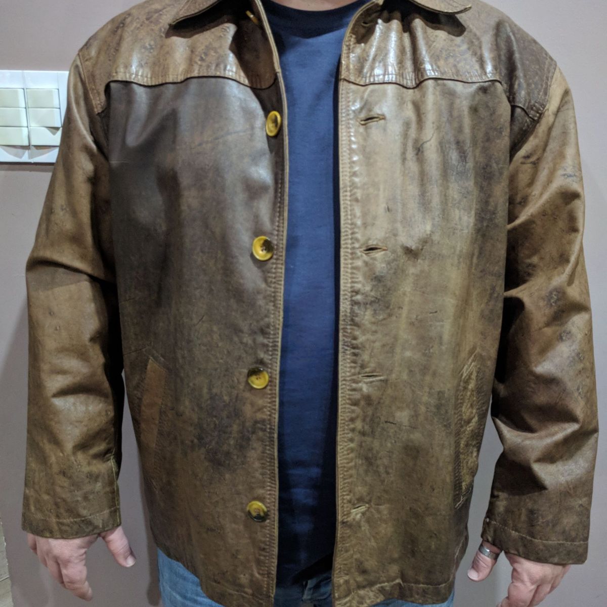 jaqueta de couro julian marcuir masculina