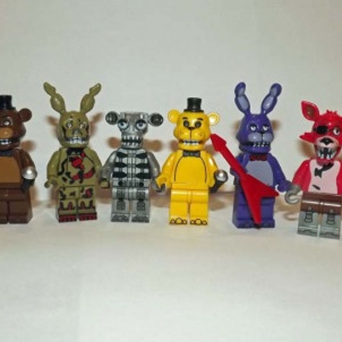 FNAF-Jogo Figura Mini Tijolos para Meninos, Chica Bonnie, Foxy