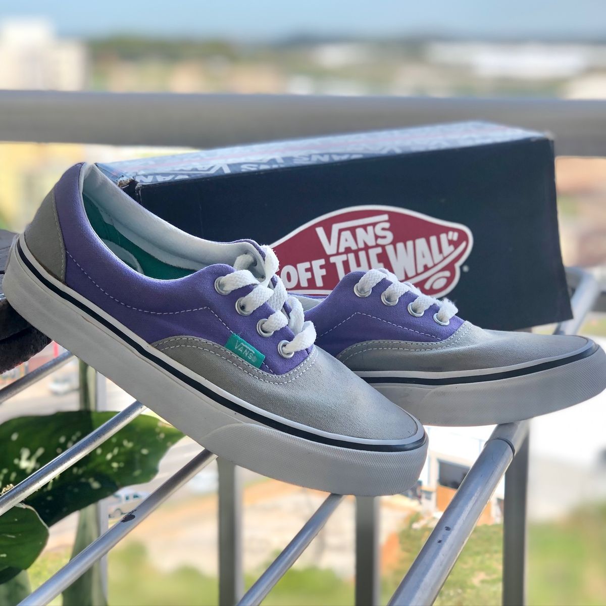 Tenis vans azul e hot sale cinza