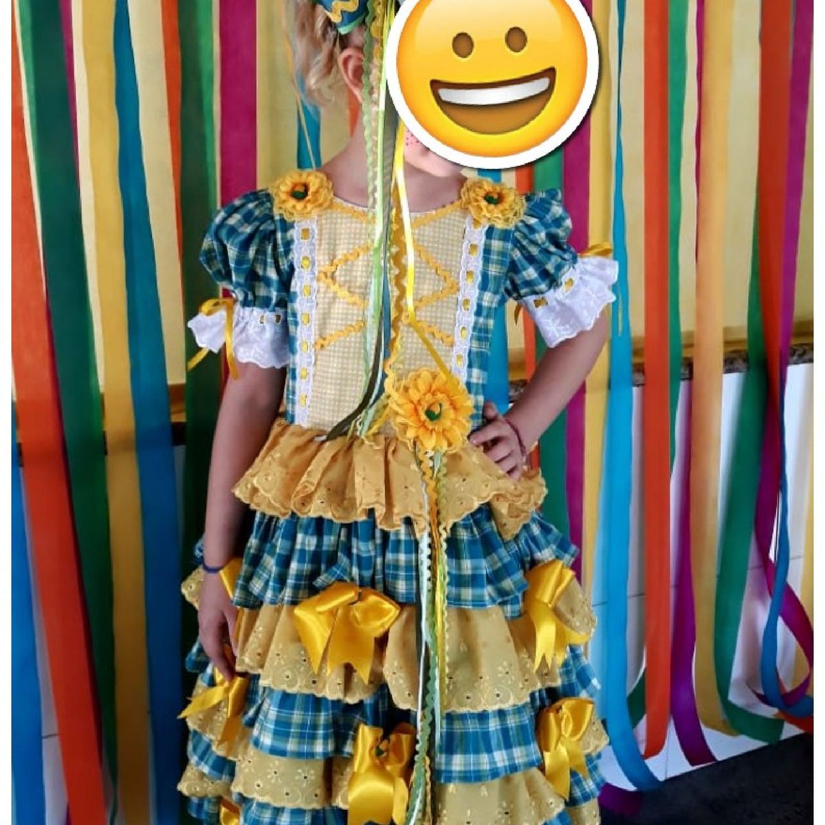 vestido de rainha do milho infantil