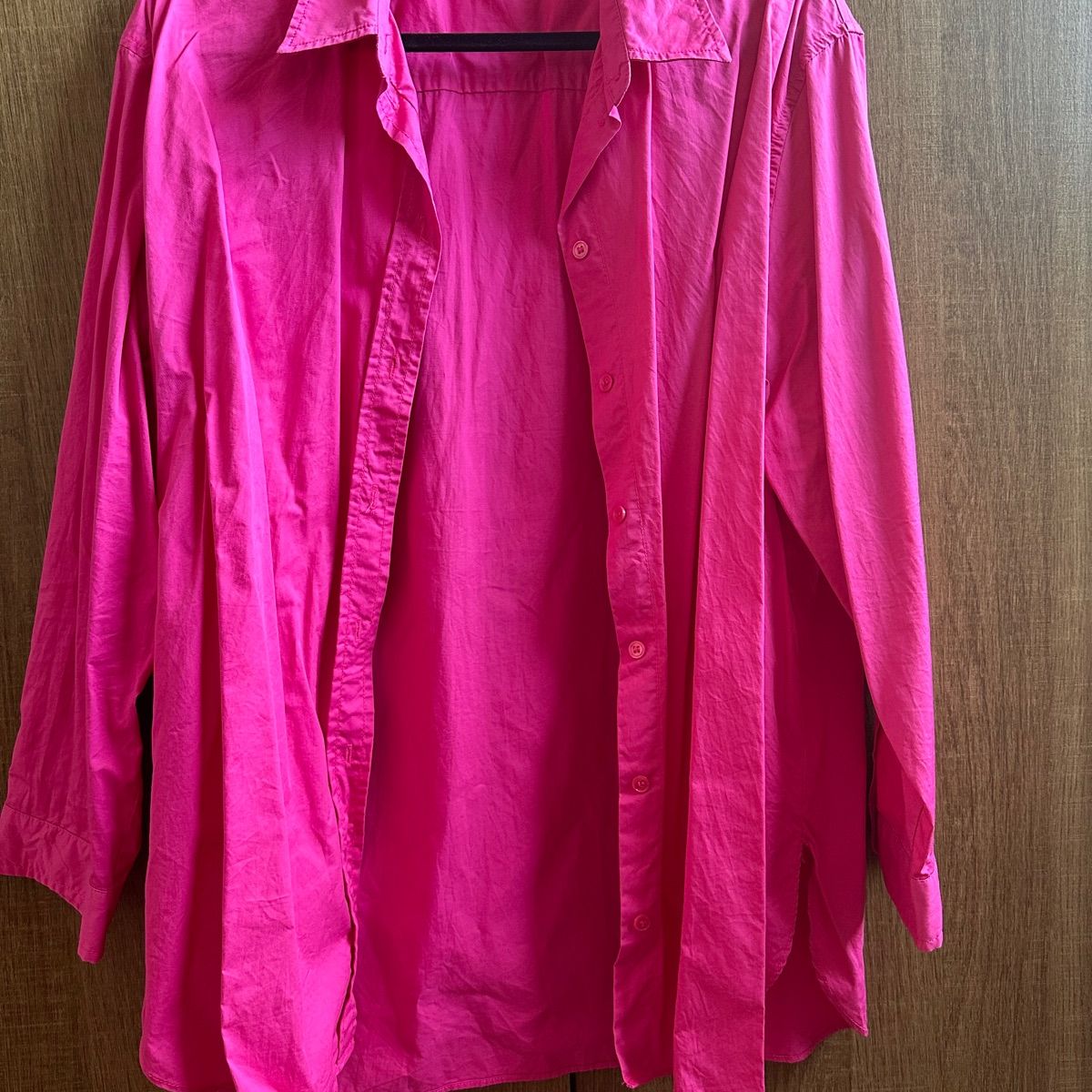 Camisa Zara Rosa Chiclete  Camisa Feminina Zara Usado 34822147
